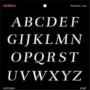Mudra Stencil - Alphabet Caps