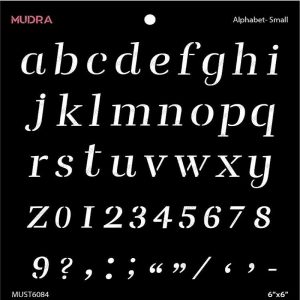 Mudra Stencil - Alphabet Small