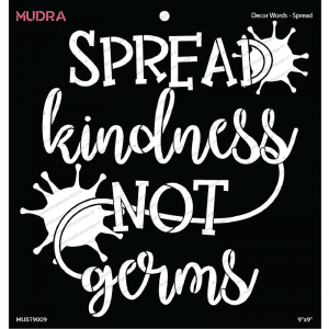 Mudra Stencil - Decor Words Spread