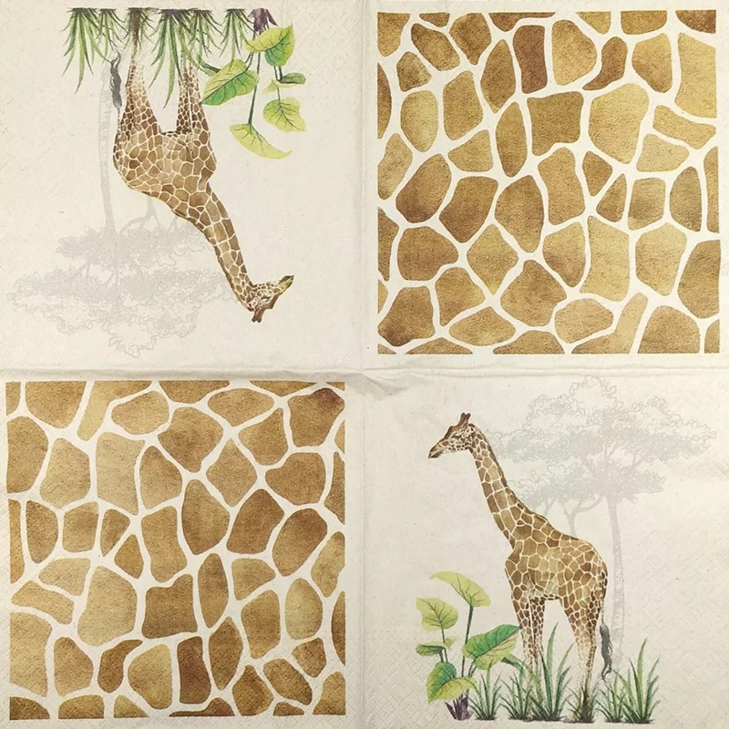 Giraffe Decoupage Napkin