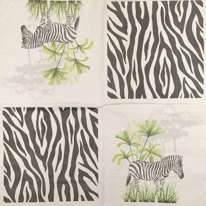 Zebra Decoupage Napkin