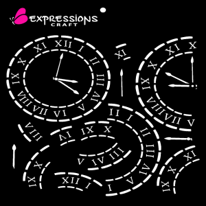 Expressions Craft Stencil - Roman Clock