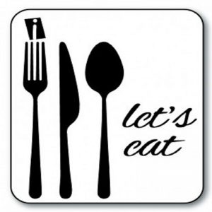 iCraft 4 x 4 Mini Stencil - Lets's Eat