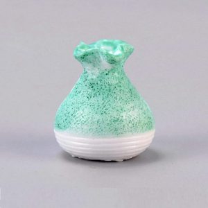 Miniature Vase - Green With White