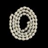 Faux Pearl White Tear Drop Beads-8 x 10 mm