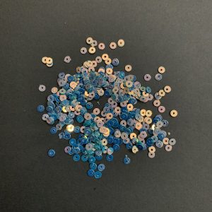 Double Shade Blue Round Sequins