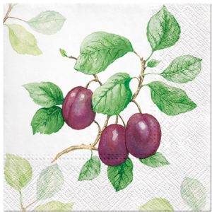Plum Fruits Decoupage Napkin
