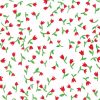 Red Small Tulip Flower Decoupage Napkin