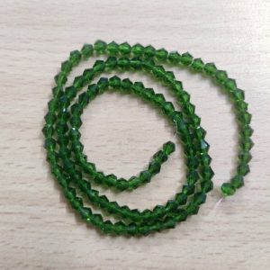 Bicone Crystal Beads -  Green