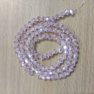 Bicone Crystal Beads - Baby Pink