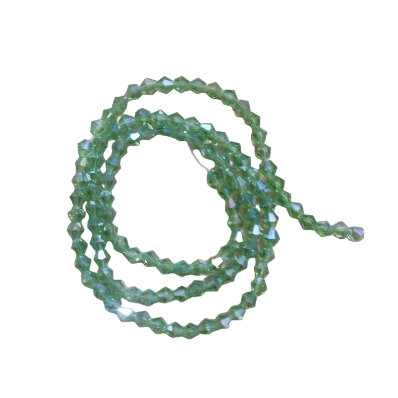 Bicone Crystal Beads - Light Green