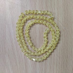 Bicone Crystal Beads - Lemon Yellow