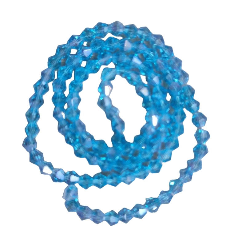 Bicone Crystal Beads - Baby Blue