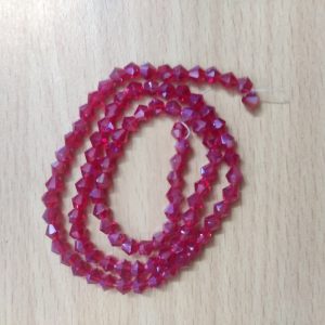 Double Shade Bicone Crystal Beads - Light Maroon