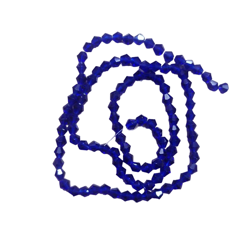 Double Shade Bicone Crystal Beads - Royal Blue