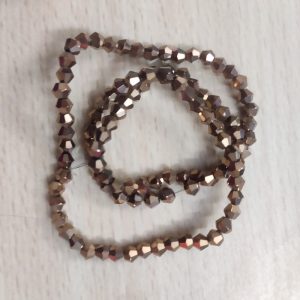 Double Shade Bicone Crystal Beads - Gold