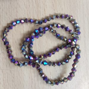 Double Shade Bicone Crystal Beads - Mixed Colour
