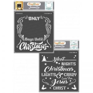 CrafTreat Stencil - Days until Christmas and Christmas Lights