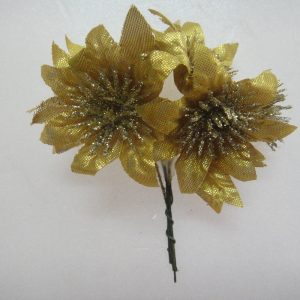 Fabric Flower - Gold