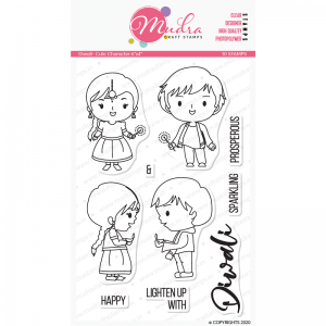 Mudra Clear Stamp - Diwali Cute Character