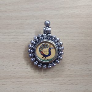 German Silver Peacock Pendant