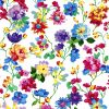 Mixed Colour Painted Flowers Decoupage Napkin