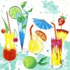 Summer Drinks Decoupage Napkin