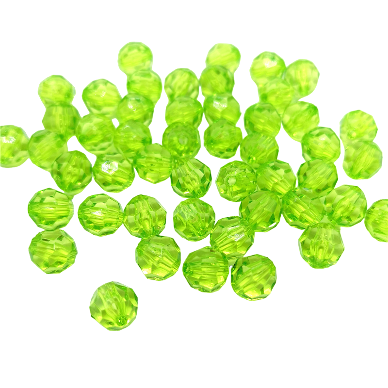 Transparent Acrylic Beads - Parrot Green