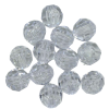 Transparent Acrylic Beads - White