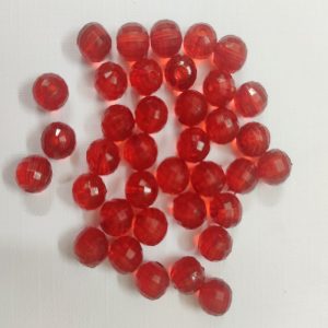 Transparent Acrylic Beads - Red