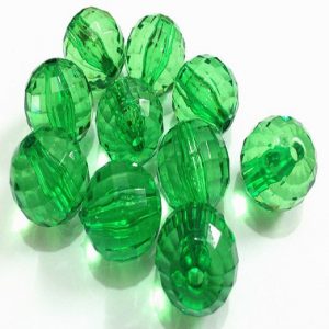 Transparent Acrylic Beads - Dark Green