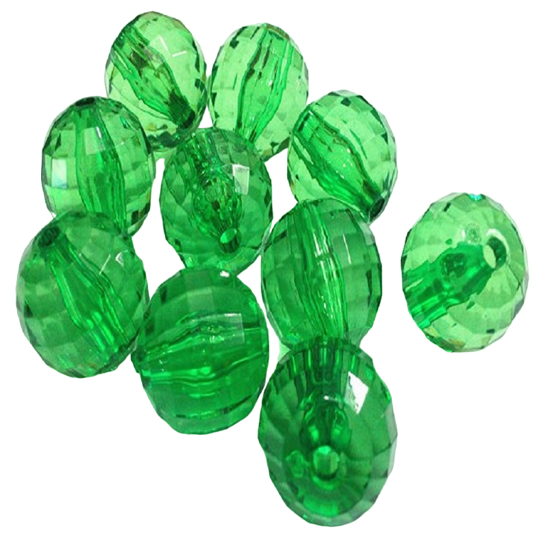 Transparent Acrylic Beads - Dark Green