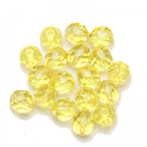 Transparent Acrylic Beads - Lemon Yellow
