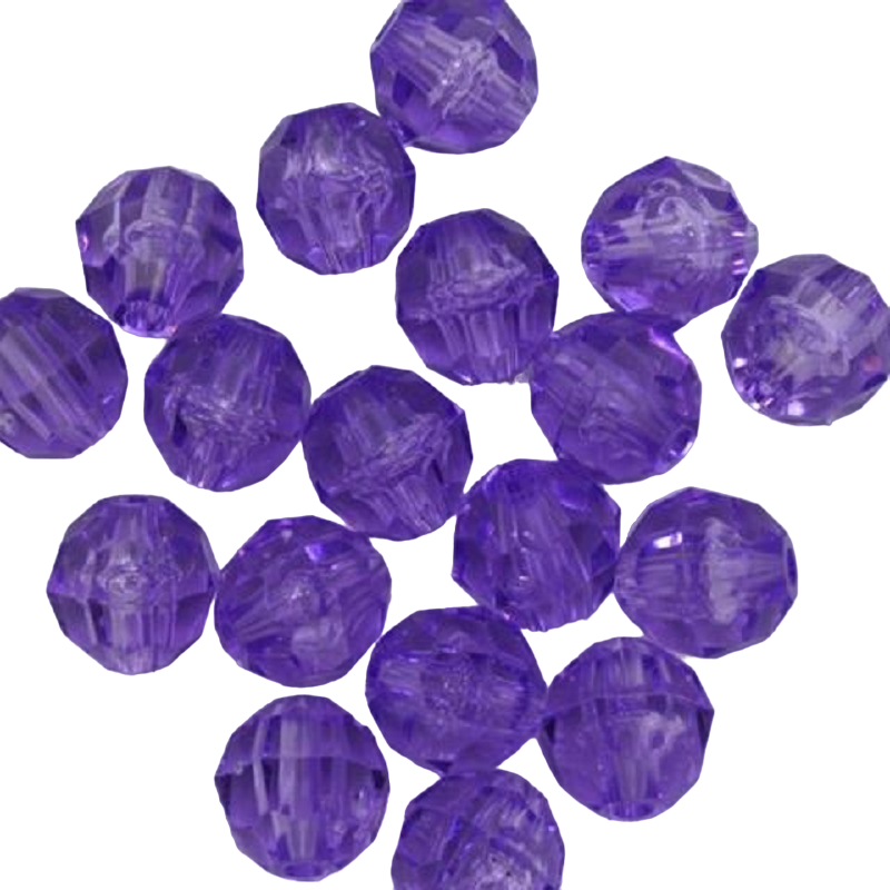 Transparent Acrylic Beads - Purple