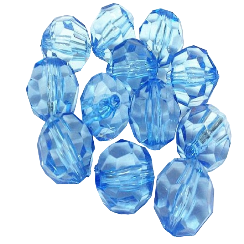 Transparent Acrylic Beads - Baby Blue