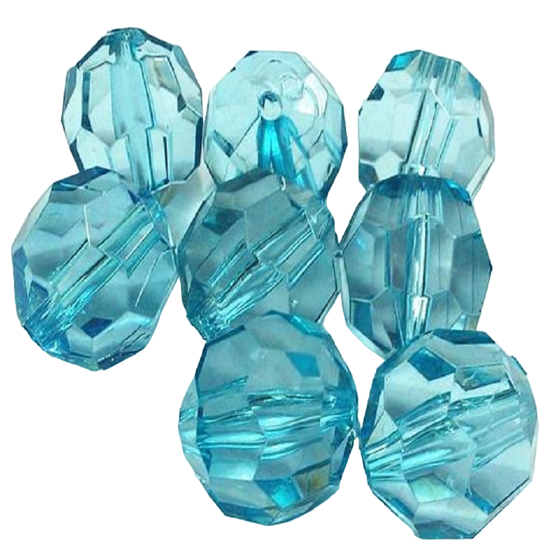 Transparent Acrylic Beads - Turquoise Green