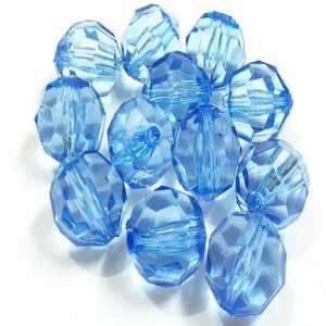 Transparent Acrylic Beads - Blue