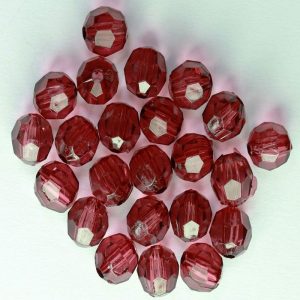 Transparent Acrylic Beads - Maroon