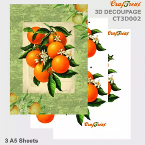 Craftreat 3D Decoupage Sheet - Orange