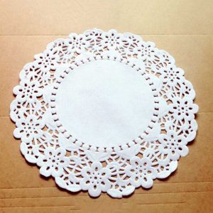 Round Half White Paper Lace Doilies