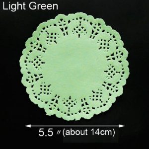 Round Green Paper Lace Doilies