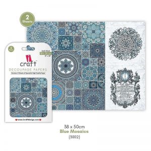 iCraft Decoupage Paper- Blue Mosaics