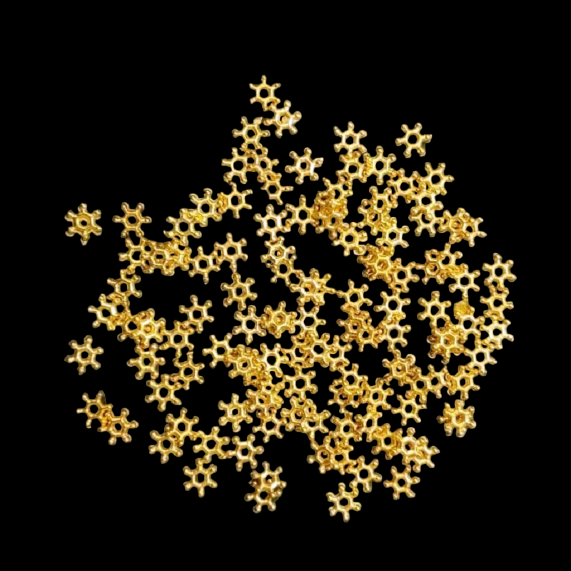 Gold Plastic Chakri Spacer Beads