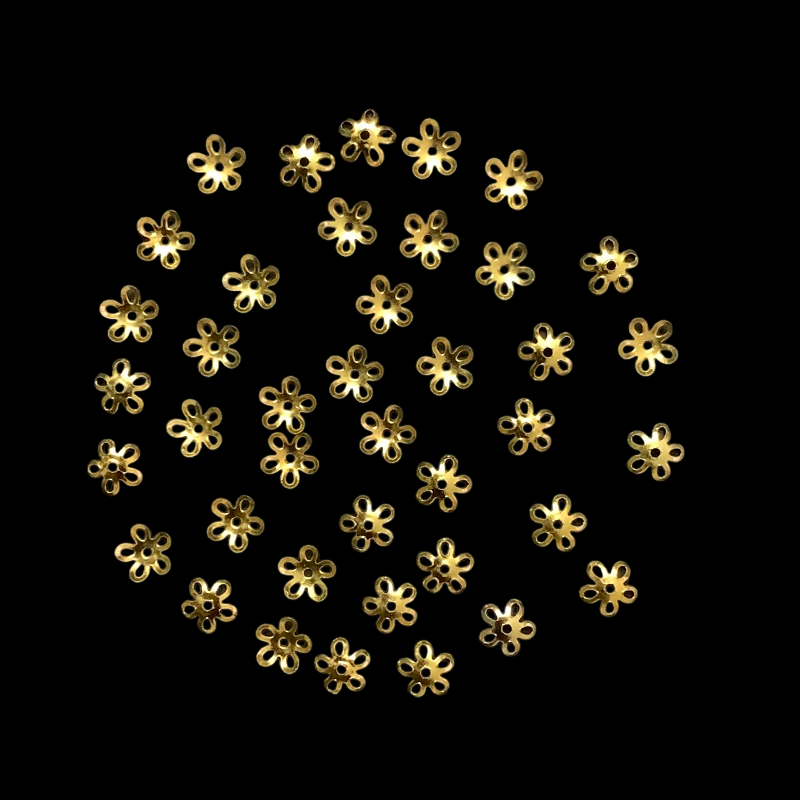 Gold Flower Bead Cap