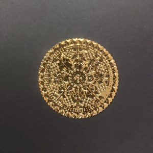 Metal Embellishment - Gold Round Pattern