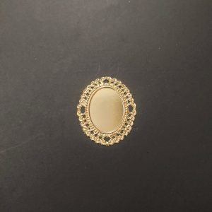 Metal Embellishment - Gold Oval Pattern