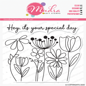 Mudra Clear Stamp - Doodled Spring Florals