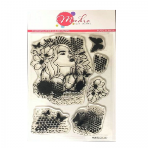 Mudra Clear Stamp - MM Floral Lady