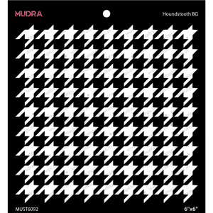 Mudra Stencil - Houndstooth BG
