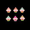 Wooden Embellishments - Clown Style 3